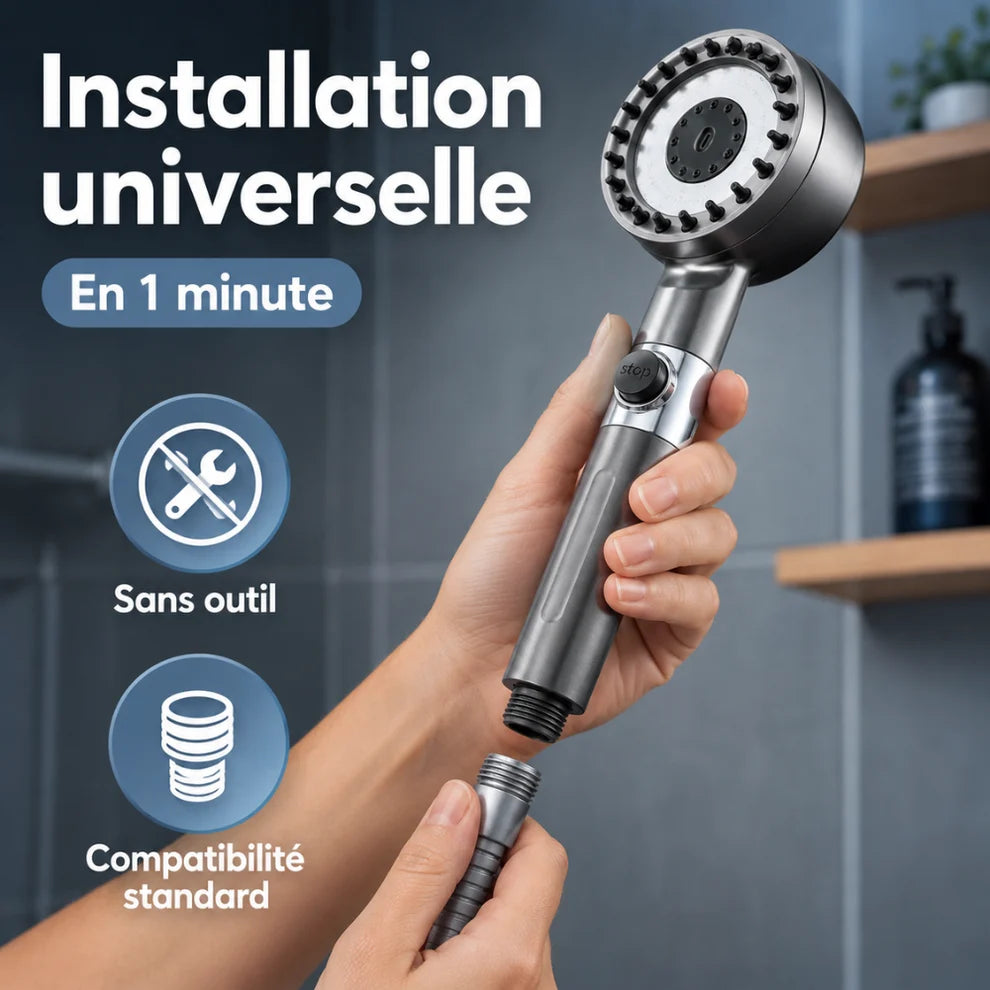 Pommeau de douche filtrant Hydro-Pure