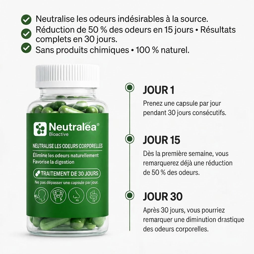 COMPLÉMENT 100 % NATUREL CONTRE LA MAUVAISE HALEINE ET LES ODEURS.
