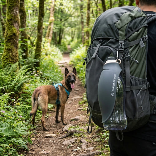 Gourde pour Chien portable 580ml - Bol Intégré & Sans BPA