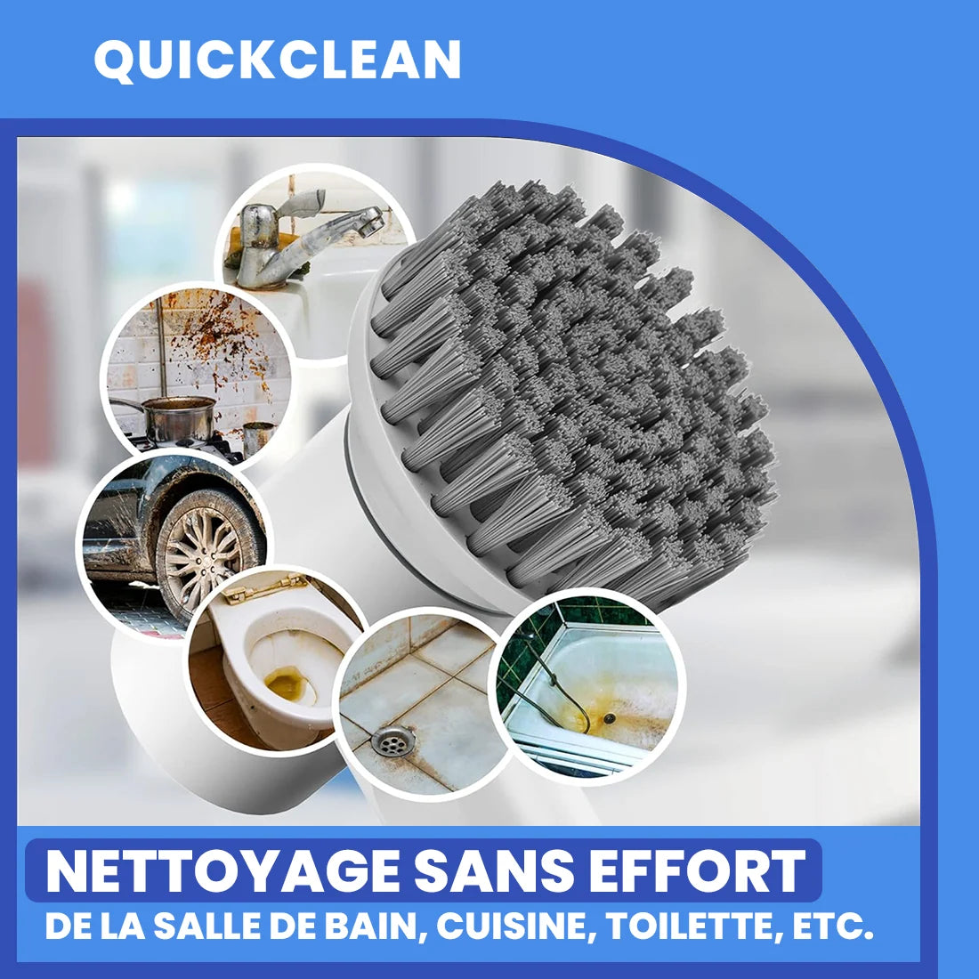 Brosse de Nettoyage Électrique pour TOUTES les Surfaces